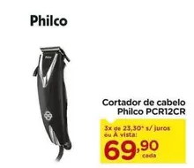 Oferta de Philco - Cortador De Cabelo Pcr12cr por R$69,9 em Carrefour