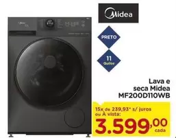 Oferta de Midea - Lava E Seca Mf200d110wb por R$3599 em Carrefour