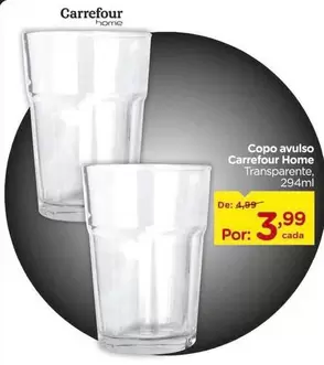 Oferta de Carrefour - Copo Avulso por R$3,99 em Carrefour