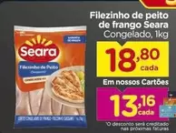 Oferta de Seara - Filezinho De Peito De Frango por R$18,8 em Carrefour