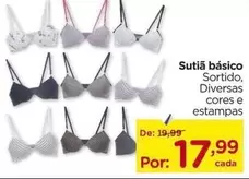 Oferta de Sutiã Basico por R$17,99 em Carrefour