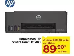 Oferta de HP - Impressora Smart Tank 581 AIO por R$899 em Carrefour