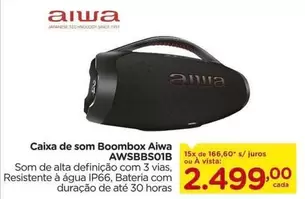 Oferta de 19 - Caixa De Som Boombox AWSBBS01B por R$2499 em Carrefour