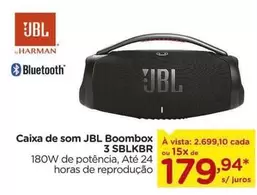 Oferta de JBL - Caixa De Som Boombox 3 Sblkbr por R$179,94 em Carrefour