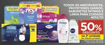 Oferta de Leve - Todos Os Absorventes, Protetores Diarios, Sabonetes Intimose E Linha Para Cuidado em Carrefour