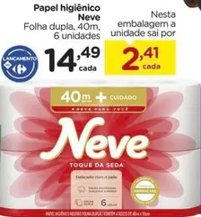 Oferta de Neve - Papel Higiênico por R$14,49 em Carrefour