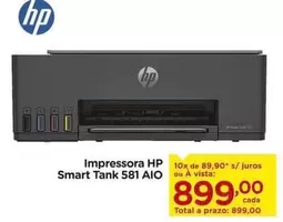 Oferta de HP - Impressora Smart Tank 581 AIO por R$899 em Carrefour