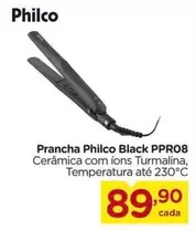 Oferta de Philco - Prancha Black PPR08 por R$89,9 em Carrefour