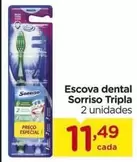 Oferta de Sorriso - Escova Dental Tripla por R$11,49 em Carrefour