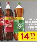 Oferta de Guaraná - Bipack Coca-Cola + Fanta por R$14,79 em Carrefour