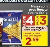 Oferta de Renata - Massa com ovos por R$3,45 em Carrefour