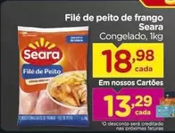 Oferta de Seara - Filé De Peito De Frango por R$18,98 em Carrefour