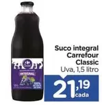 Oferta de Carrefour - Suco Integral Classic por R$21,19 em Carrefour