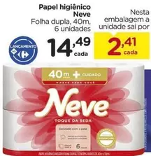 Oferta de Neve - Papel Higiênico por R$14,49 em Carrefour