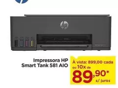 Oferta de HP - Impressora  Smart Tank 581 AIO por R$899 em Carrefour