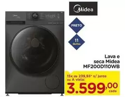 Oferta de Midea - Lava E Seca Mf200d110wb por R$3599 em Carrefour