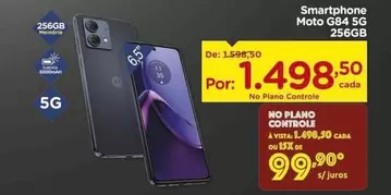 Oferta de De   - Smartphone Moto G84 5g 256gb por R$1498,5 em Carrefour