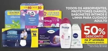 Oferta de Leve - Todos Os Absorventes, Protetores Diarios, Sabonetes Intimo E Linha Para Cuidado em Carrefour