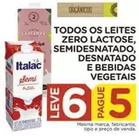 Oferta de Italac - Todos Os Leites Zero Lactose, Semidesnatado, Desnatado E Bebidas Vegetais em Carrefour