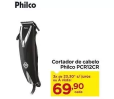 Oferta de Philco - Cortador De Cabelo Pcr12cr por R$69,9 em Carrefour