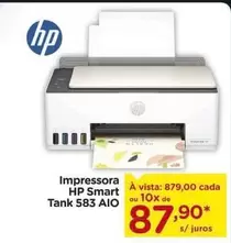 Oferta de HP - Impressora Smart Tank 583 Aio por R$879 em Carrefour