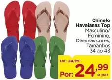 Oferta de Havaianas - Chinelo Top por R$24,99 em Carrefour