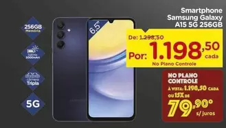 Oferta de Camera - Smartphone Galaxy A15 5g 256gb por R$1198,5 em Carrefour