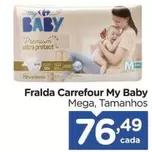 Oferta de Carrefour - Fralda My Baby por R$76,49 em Carrefour