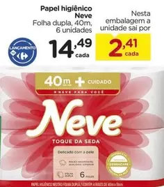 Oferta de Neve - Papel Higiênico por R$14,49 em Carrefour