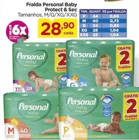 Oferta de Personal - Fralda Baby por R$28,9 em Carrefour