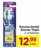 Oferta de Sorriso - Escova Dental Tripla por R$12,99 em Carrefour