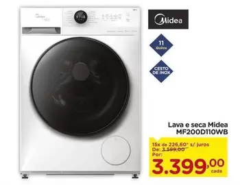 Oferta de Midea - Lava E Seca Mf2000110wb por R$3399 em Carrefour