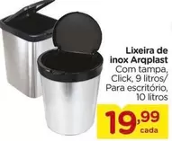 Oferta de Arquiplast - Lixeira De Inox Arqplast por R$19,99 em Carrefour