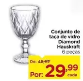 Oferta de Hauskraft - Conjunto De Taça De Vidro Diamond por R$29,99 em Carrefour