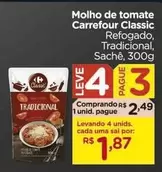 Oferta de Carrefour - Molho De Tomate Classic por R$2,49 em Carrefour