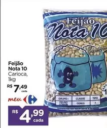 Oferta de Nota 10 - Feijão por R$7,49 em Carrefour