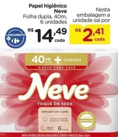 Oferta de Neve - Papel Higiênico por R$14,49 em Carrefour