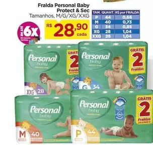 Oferta de Personal - Fralda Baby por R$28,9 em Carrefour