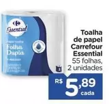 Oferta de Carrefour - Toalha De Papel Essential por R$5,89 em Carrefour