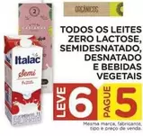 Oferta de Italac - Todos Os Leites Zero Lactose, Semidesnatado, Desnatado E Bebidas Vegetais em Carrefour