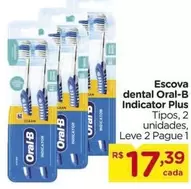 Oferta de Oral-B - Escova Dental Indinator Plus por R$17,39 em Carrefour