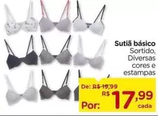 Oferta de Sutiã Básico por R$17,99 em Carrefour