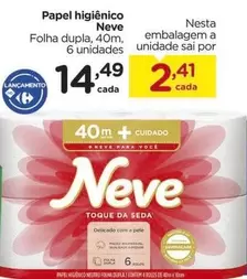 Oferta de Neve - Papel Higiênico por R$14,49 em Carrefour