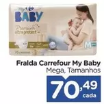 Oferta de Carrefour - Fralda My Baby por R$70,49 em Carrefour