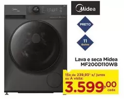 Oferta de Midea - Lava E Seca Mf200d110wb por R$3599 em Carrefour