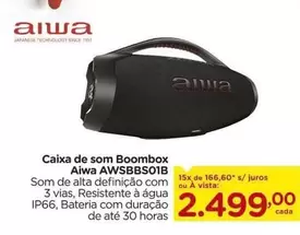 Oferta de Caixa De Som Boombox AWSBBSBSIB por R$2499 em Carrefour