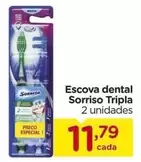 Oferta de Sorriso - Escova Dental Tripla por R$11,79 em Carrefour