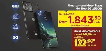 Oferta de Camera - Smartphone Moto Edge 40 Neo 5g 256gb por R$1843,5 em Carrefour