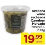 Oferta de Carrefour - Azeitona Verde Recheada Mercado por R$19,99 em Carrefour