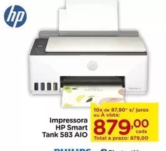 Oferta de HP - Impressora Smart Tank 583 AIO por R$879 em Carrefour